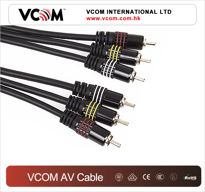 VCOM 3,5 M / M Cble 3RCA Audio Vido