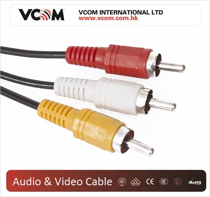 VCOM M / M cble audio vido 3RCA Pour 3RCA 