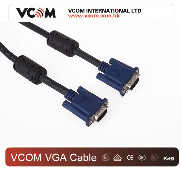 Cble VGA VCOM  haut dbit 15M / M 3 + 4 avec 2 ferrites 