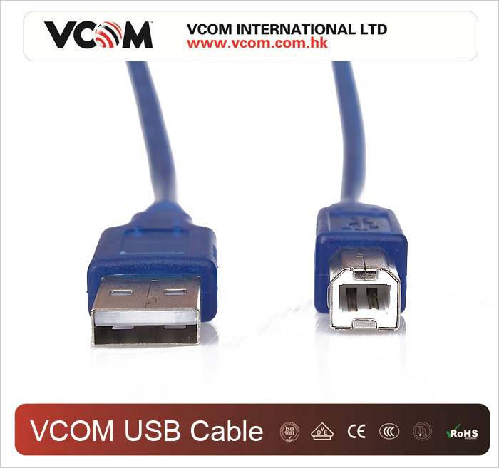 Cble USB VCOM 2.0V bleu AM/BM