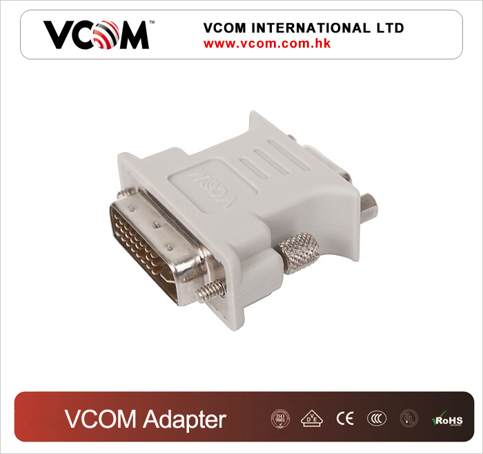 Adaptateur VCOM DVI 24 + 5 mle vers VGA femelle 