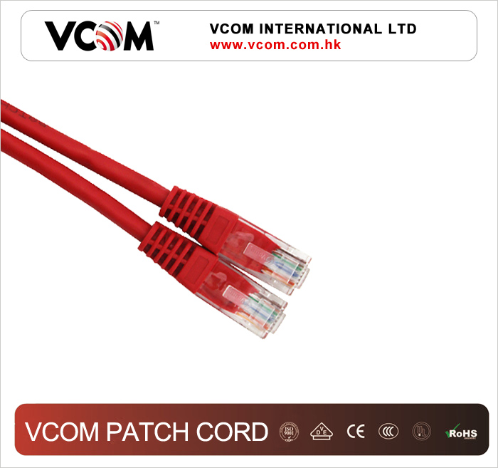 Corde VCOM UTP CAT5e Rouge