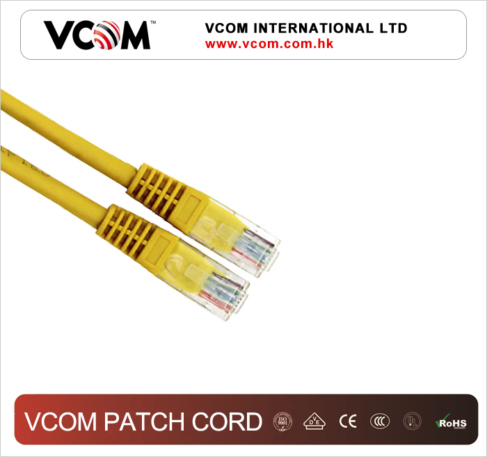 Corde VCOM UTP CAT5e jaune 