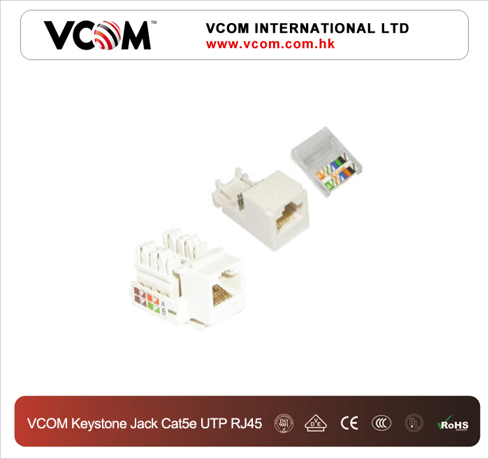 Keystone Jack VCOM Cat5e UTP RJ45