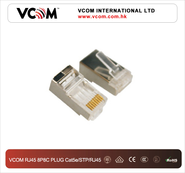 Fiche VCOM RJ45 8P8C Cat5e / STP / RJ45