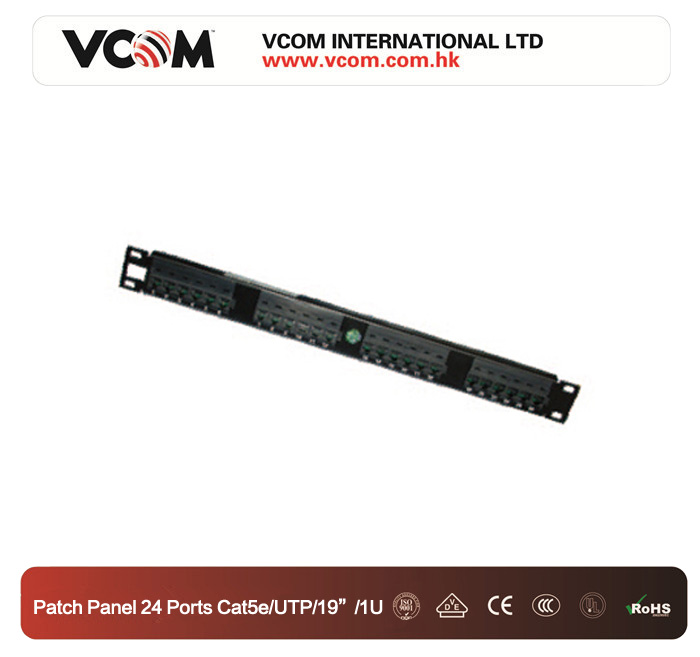 Panneau de brassage VCOM  24 ports CAT5e UTP 19 1U