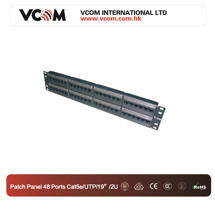 Panneau de brassage VCOM 48 ports CAT5e UTP 19 1U