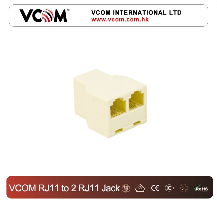 Jack VCOM RJ11 vers 2 RJ11 