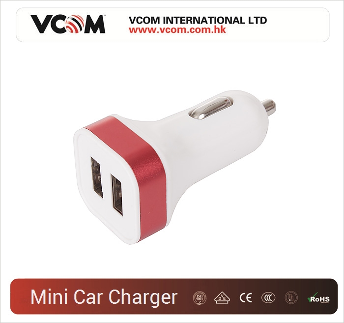 Mini Chargeur de voiture USB VCOM  2 ports