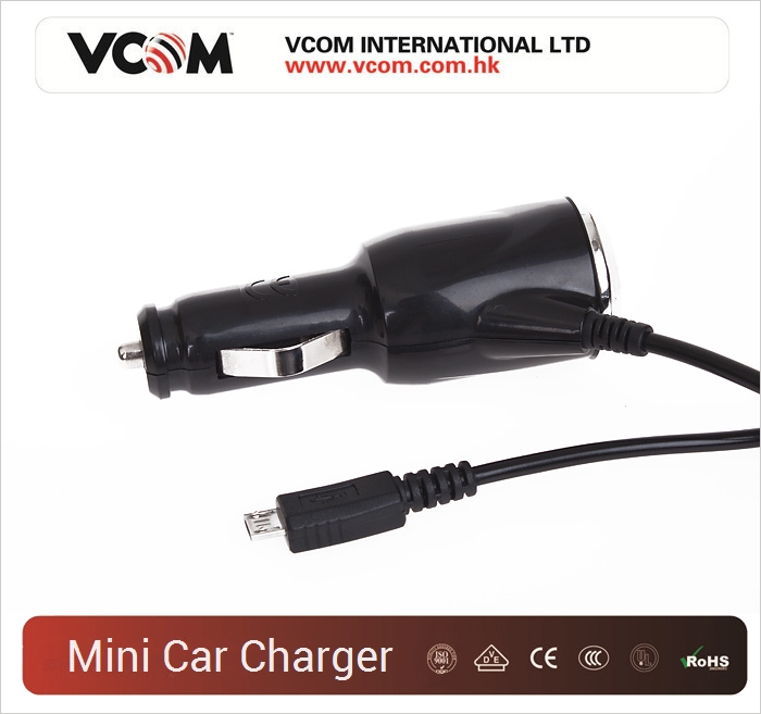 Mini Chargeur de voiture USB VCOM vers micro USB