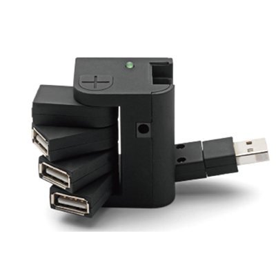 Hub VCOM Noir   4 Ports USB Compatible avec USB 2.0 