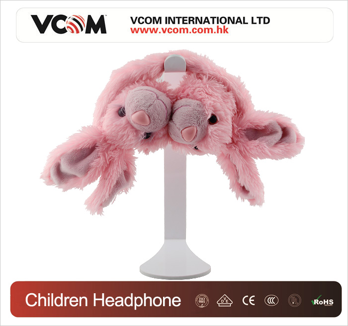 Casque VCOM pour enfants sous forme de peluche de lapin