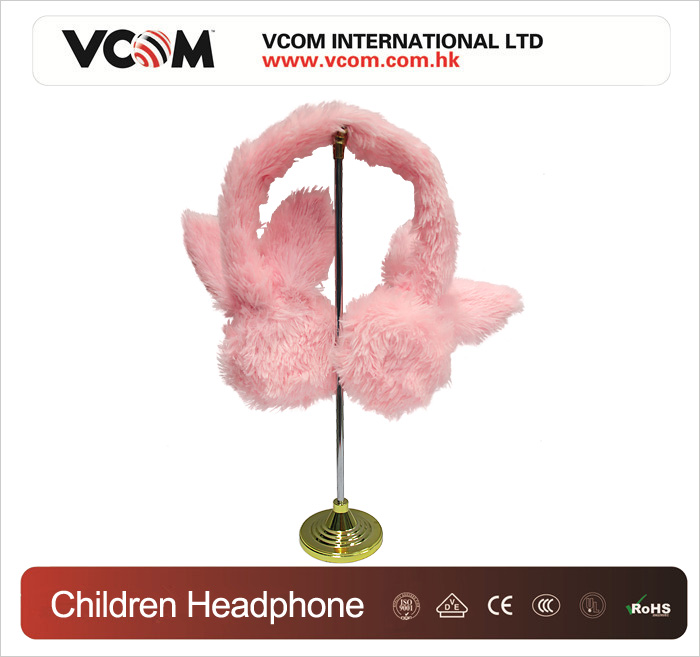 Casque VCOM pour enfants sous forme de peluche de lapin