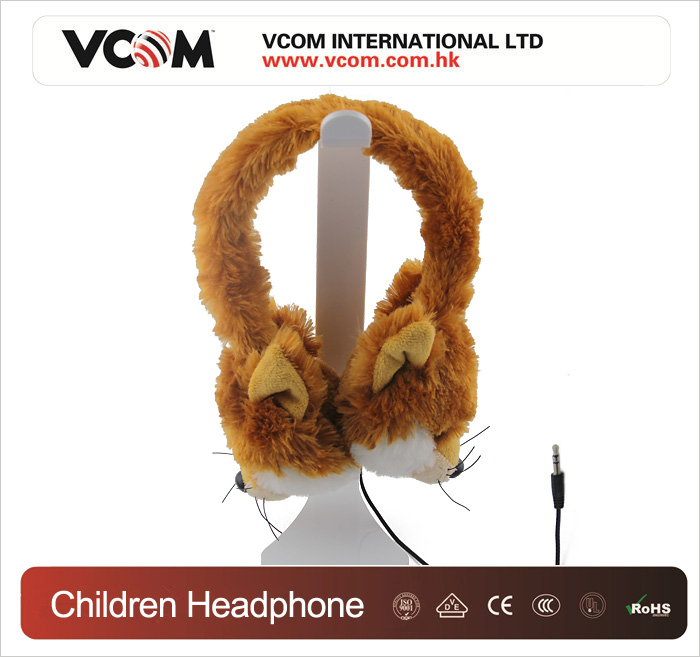 Casque VCOM pour enfants sous forme de peluche de renard
